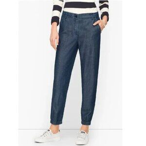 Talbots EUC Twill Chambray Joggers Sz Large